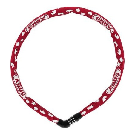 ABUS rattalukk Steel O Chain punane | HL Autoosad
