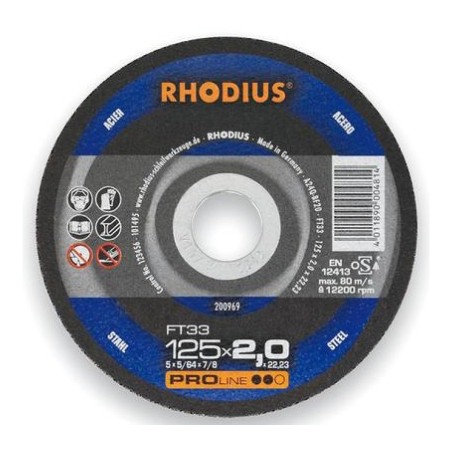 Rhodius FT33 125 x 2 lõikeketas | HL Autoosad