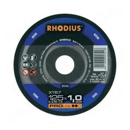 Rhodius XT67 Pro 125 x 1,0 lõikeketas | HL Autoosad