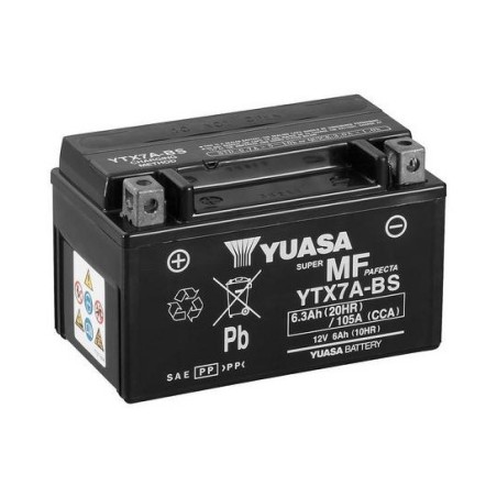 Yuasa YTX7A-BS 12 V MF VRLA aku | HL Autoosad