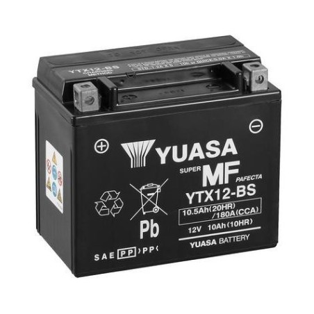 Yuasa YTX12-BS 12 V mootorratta- ja väiketehnika aku | HL Autoosad