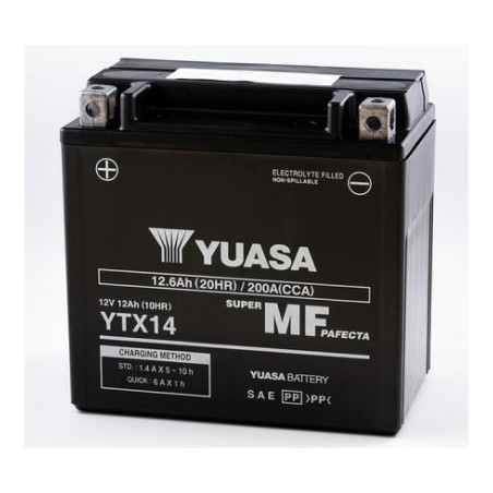 Yuasa YTX14-BS 12 V MF VRLA aku | HL Autoosad