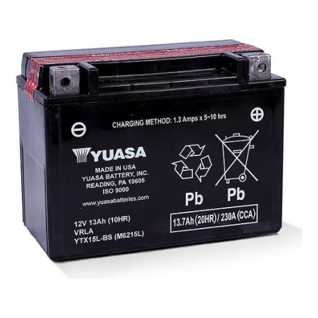 Yuasa YTX15L-BS 12 V MF VRLA aku | HL Autoosad