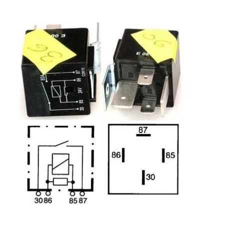 Peavoolurelee 24 V/80 A, 4 klemmi | HL Autoosad