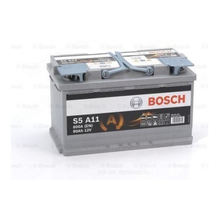 Bosch S5 A11 AGM aku 80 Ah 800 A 315 x 175 x 190 (-/+) | HL Autoosad