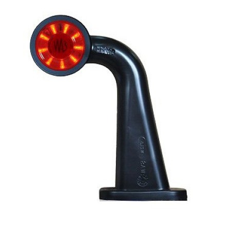 Sarvtuli LED, punane/valge, parem, 90°, L 180, 12/24 | HL Autoosad