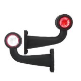 Sarvtuli LED, punane/valge, parem, 90°, L 180, 12/24 | HL Autoosad