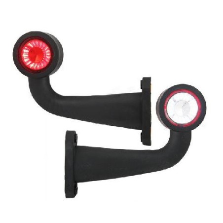 Sarvtuli LED, punane/valge, vasak, 90°, L 180, 12/24 | HL Autoosad