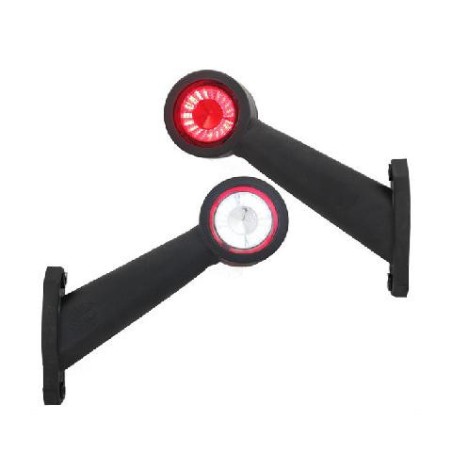 Sarvtuli LED, punane/valge, vasak, 45°, L 170, 12/24 V | HL Autoosad