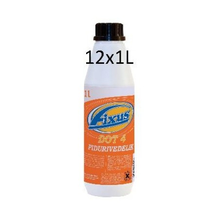 Fixus pidurivedelik DOT4 LV 1 L, kast 12 tk | HL Autoosad