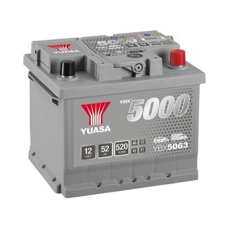 Yuasa YBX5063 12 V 52 Ah 520 A 208 x 175 x 175 (-/+) | HL Autoosad