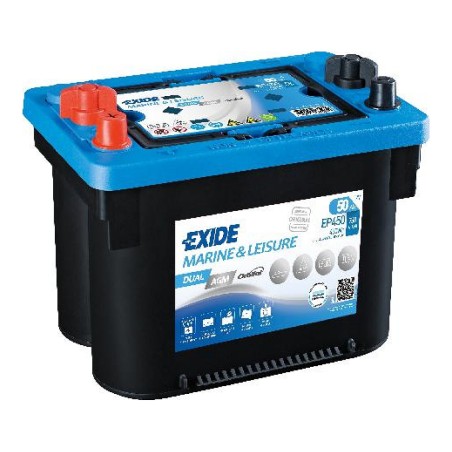 Exide Dual AGM aku, 12 V, 50 Ah, 450 A, 265 x 175 x | HL Autoosad