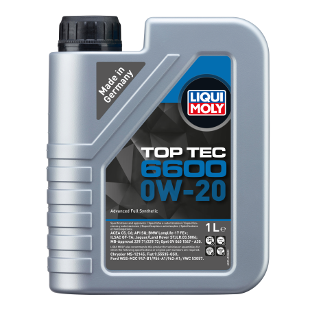Liqui Moly Top Tec 6600 0W-20 mootoriõli C5/C6 1 L | HL Autoosad