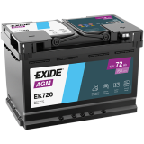 Exide AGM aku 72 Ah 760 A 278 x 175 x 190 (-/+) | HL Autoosad