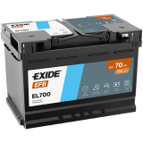 Exide EFB 70 Ah 760 A 278 x 175 x 190 (-/+) | HL Autoosad