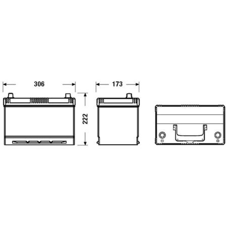 Exide EFB 95 Ah 800 A 306 x 173 x 222 (-/+) | HL Autoosad