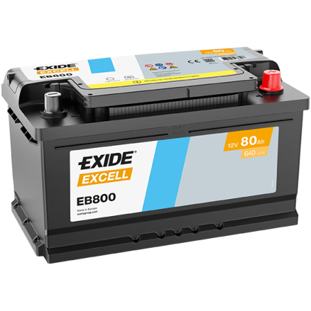 Exide Excell 80 Ah 640 A 315 x 175 x 190 (-/+) | HL Autoosad