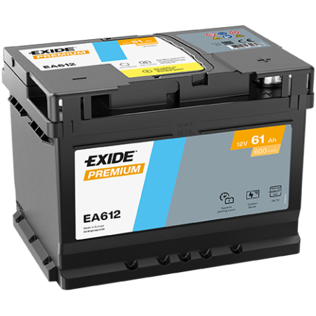 Exide Premium 61 Ah 600 A 242 x 175 x 175 (-/+) | HL Autoosad