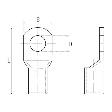 Akukaabli juhtmeotsik 16 mm², ava 10,5 | HL Autoosad