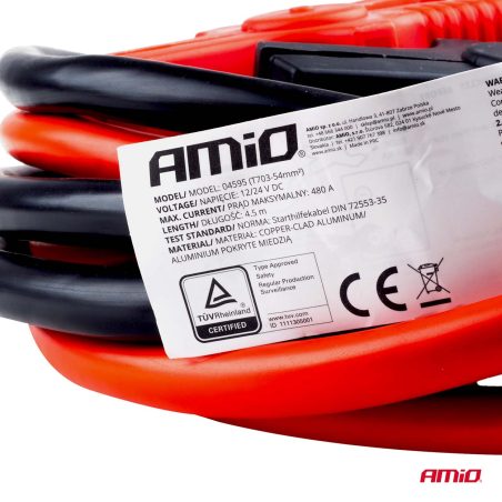 AMiO käivituskaablid 480 A 4,5 m TÜV | HL Autoosad