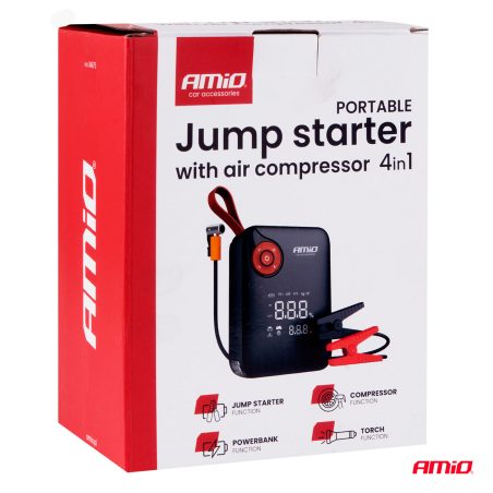 Amio mini 4-ühes käivitusseade 12 V 7,2 Ah 600 A
