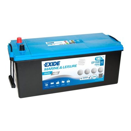 Exide DualAGM 180 Ah 900 CCA 515 x 225 x 225 (+/-) | HL Autoosad