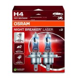 Osram H4 60/55 W Night Breaker Laser® + 150% 12 V, 2 tk | HL Autoosad