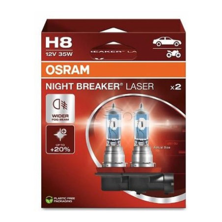 Osram Night Breaker Laser H8 35 W 12 V pirnid, 2 tk | HL Autoosad