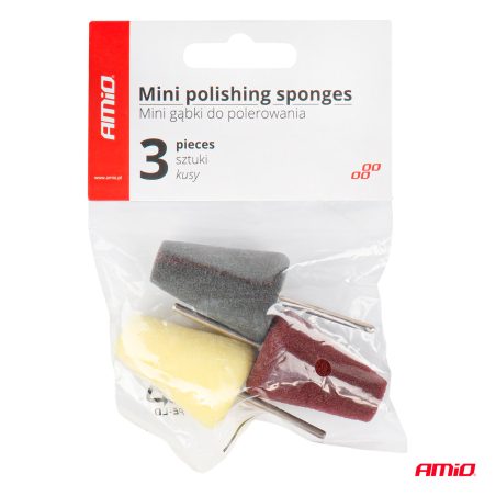 AMiO koonilised poleerimiskäsnad, 3 tk 25 mm | HL Autoosad
