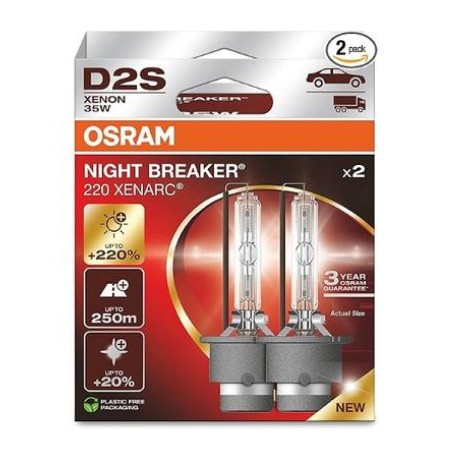 Osram D2S 35W Xenarc Night Breaker 220, 2 tk | HL Autoosad