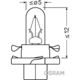 Osram 12 V 1,2 W BX8.4D must karbis | HL Autoosad