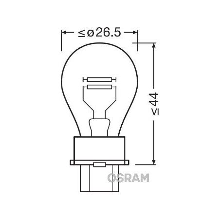 Osram 12 V 27/7 W W2,5x16Q | HL Autoosad