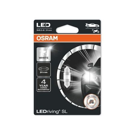 Osram 12 V LED C5W 31 mm 6000K 1 W SV8.5-8, 1 tk | HL Autoosad