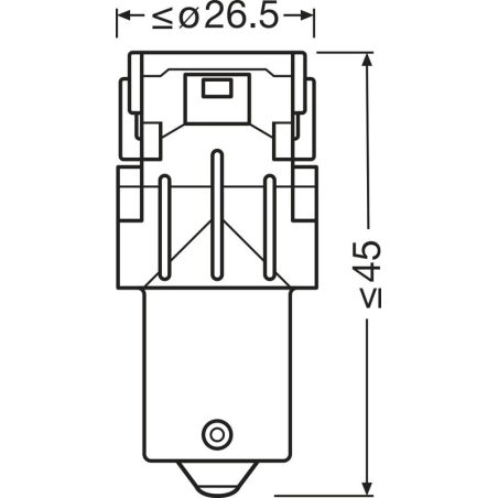 Osram 12 V LED P21W 6000K 1,4 W BA15S, 2 tk | HL Autoosad