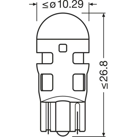 Osram 12 V LED W5W 6000K 1 W W2,1x9,5D, 2 tk | HL Autoosad