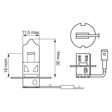 Bosch H3 12 V 55 W Pure Light kartong, 1 tk | HL Autoosad