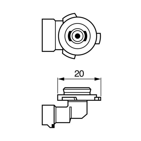 Bosch H10 12 V 42 W Pure Light kartong, 1 tk | HL Autoosad