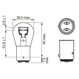 Bosch P21/4W 12 V 21/4 W BAZ15d Pure Light | HL Autoosad