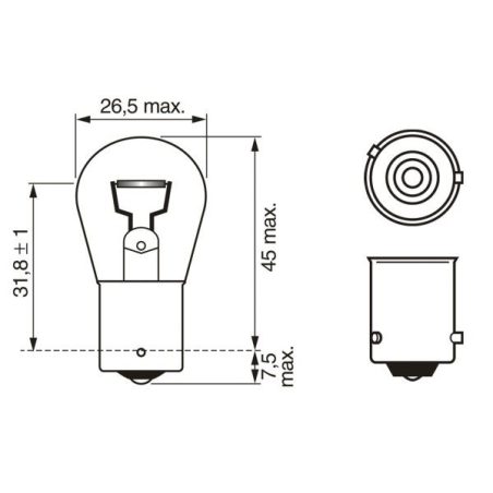 Bosch PY21W 12 V 21 W BAU15s Pure Light | HL Autoosad