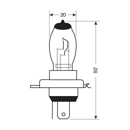 Lampa H4 12 V 60/55 W, 2 tk 5000K P43t Xenium Blue | HL Autoosad