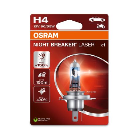 Osram H4 12 V Night Breaker Laser, 1 tk + 150% | HL Autoosad