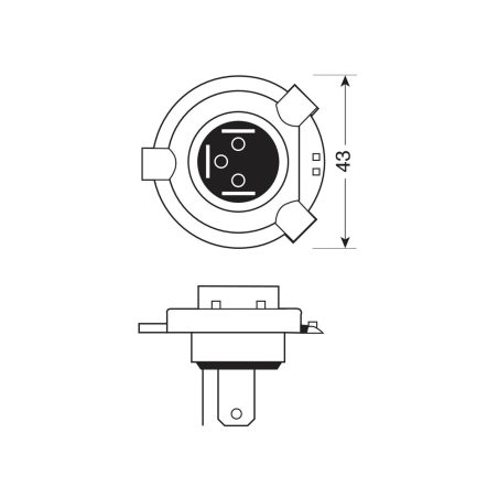 Lampa H4 60/55 W | HL Autoosad