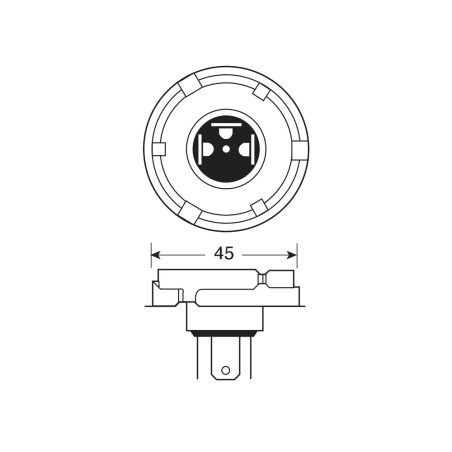 Lampa H5 lamp R2 12 V 60/55 W P45T | HL Autoosad