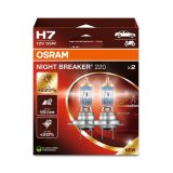 Osram H7 12 V 55 W Night Breaker 220 + 220% 2 tk | HL Autoosad