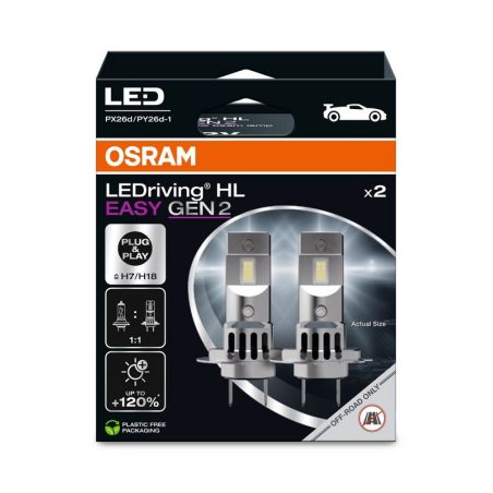 Osram H7 LEDriving HL Easy 12 V 6500K, 2 tk | HL Autoosad