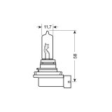 Lampa H9 pirn, 2 tk 4500K 65 W PGJ19-5 | HL Autoosad