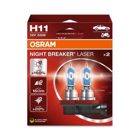 Osram H11 12 V 55 W Night Breaker Laser, 2 tk | HL Autoosad