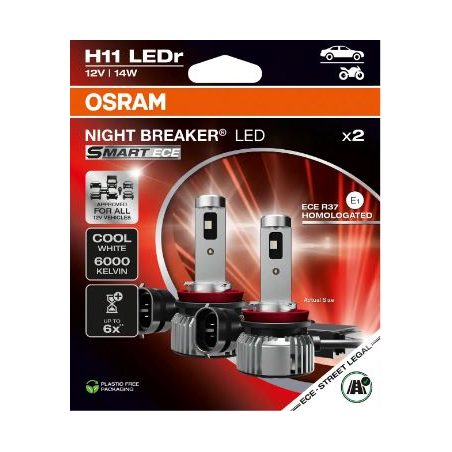 Osram H11 Night Breaker LED 12 V 6000K, 2 tk ECE | HL Autoosad