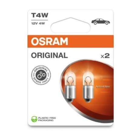 Osram T4W 12 V 4 W BA9S blister, 2 tk | HL Autoosad
