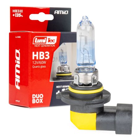 AMiO halogeen pirn, 2 tk HB3 12 V 60 W + 135% | HL Autoosad